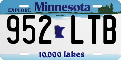 MN license plate 952LTB