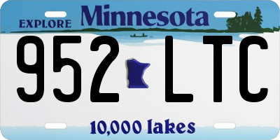MN license plate 952LTC