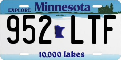 MN license plate 952LTF