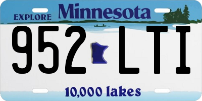 MN license plate 952LTI