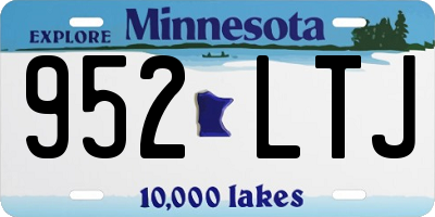 MN license plate 952LTJ
