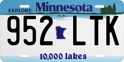 MN license plate 952LTK