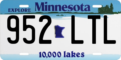 MN license plate 952LTL