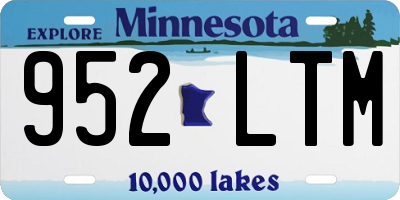 MN license plate 952LTM