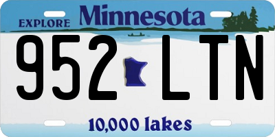 MN license plate 952LTN