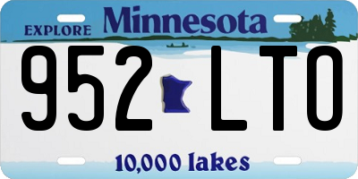 MN license plate 952LTO