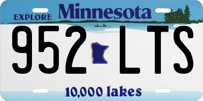 MN license plate 952LTS