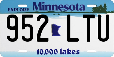 MN license plate 952LTU
