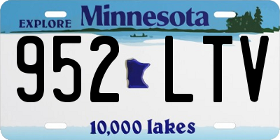 MN license plate 952LTV