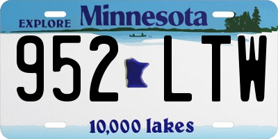 MN license plate 952LTW