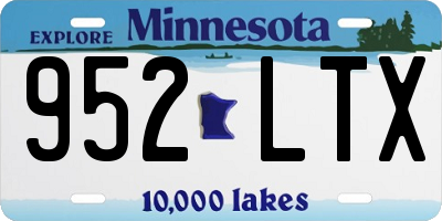 MN license plate 952LTX