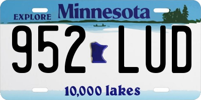 MN license plate 952LUD