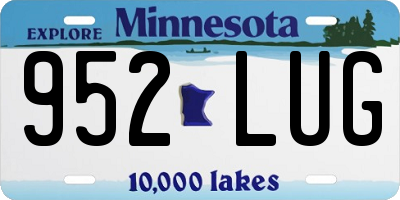 MN license plate 952LUG