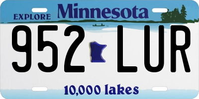 MN license plate 952LUR