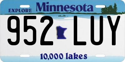 MN license plate 952LUY