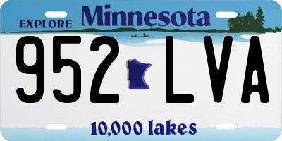 MN license plate 952LVA