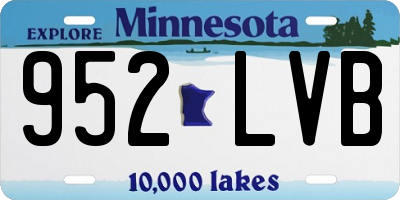 MN license plate 952LVB