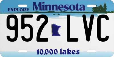 MN license plate 952LVC