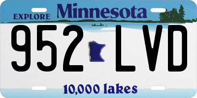 MN license plate 952LVD