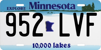 MN license plate 952LVF