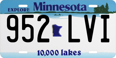 MN license plate 952LVI