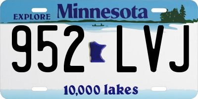MN license plate 952LVJ
