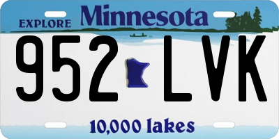 MN license plate 952LVK