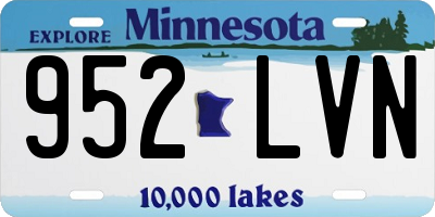 MN license plate 952LVN