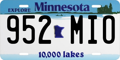 MN license plate 952MIO