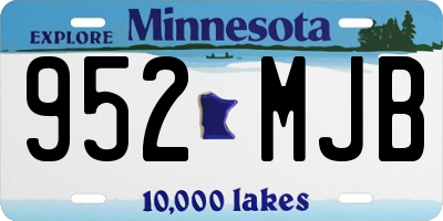 MN license plate 952MJB