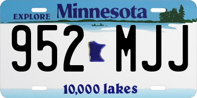 MN license plate 952MJJ