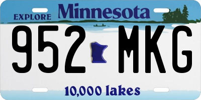 MN license plate 952MKG