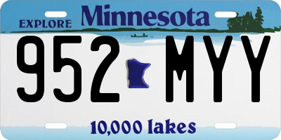 MN license plate 952MYY
