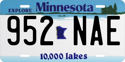 MN license plate 952NAE