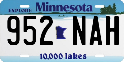 MN license plate 952NAH
