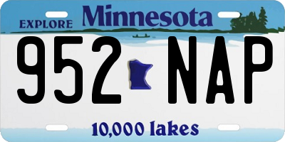 MN license plate 952NAP