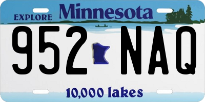 MN license plate 952NAQ