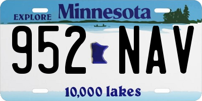 MN license plate 952NAV