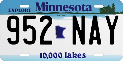 MN license plate 952NAY
