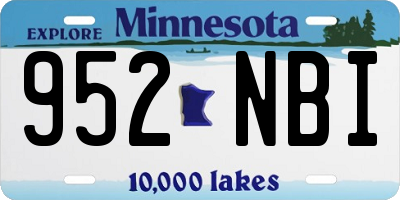 MN license plate 952NBI