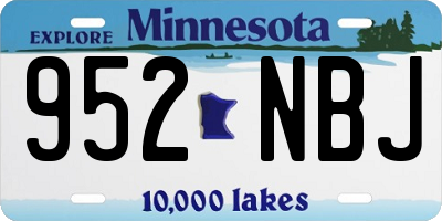 MN license plate 952NBJ