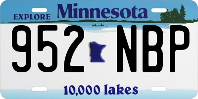 MN license plate 952NBP