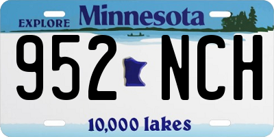 MN license plate 952NCH