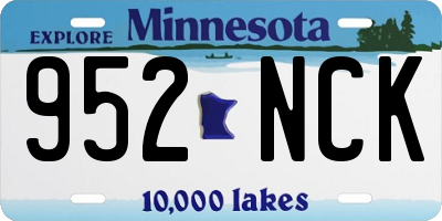 MN license plate 952NCK