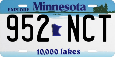 MN license plate 952NCT