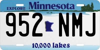 MN license plate 952NMJ