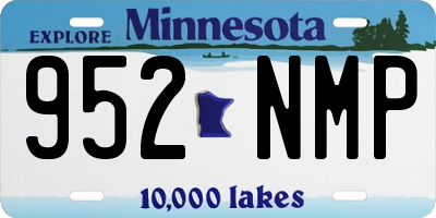 MN license plate 952NMP