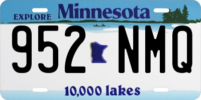 MN license plate 952NMQ