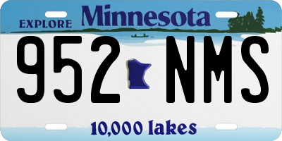 MN license plate 952NMS