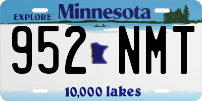 MN license plate 952NMT